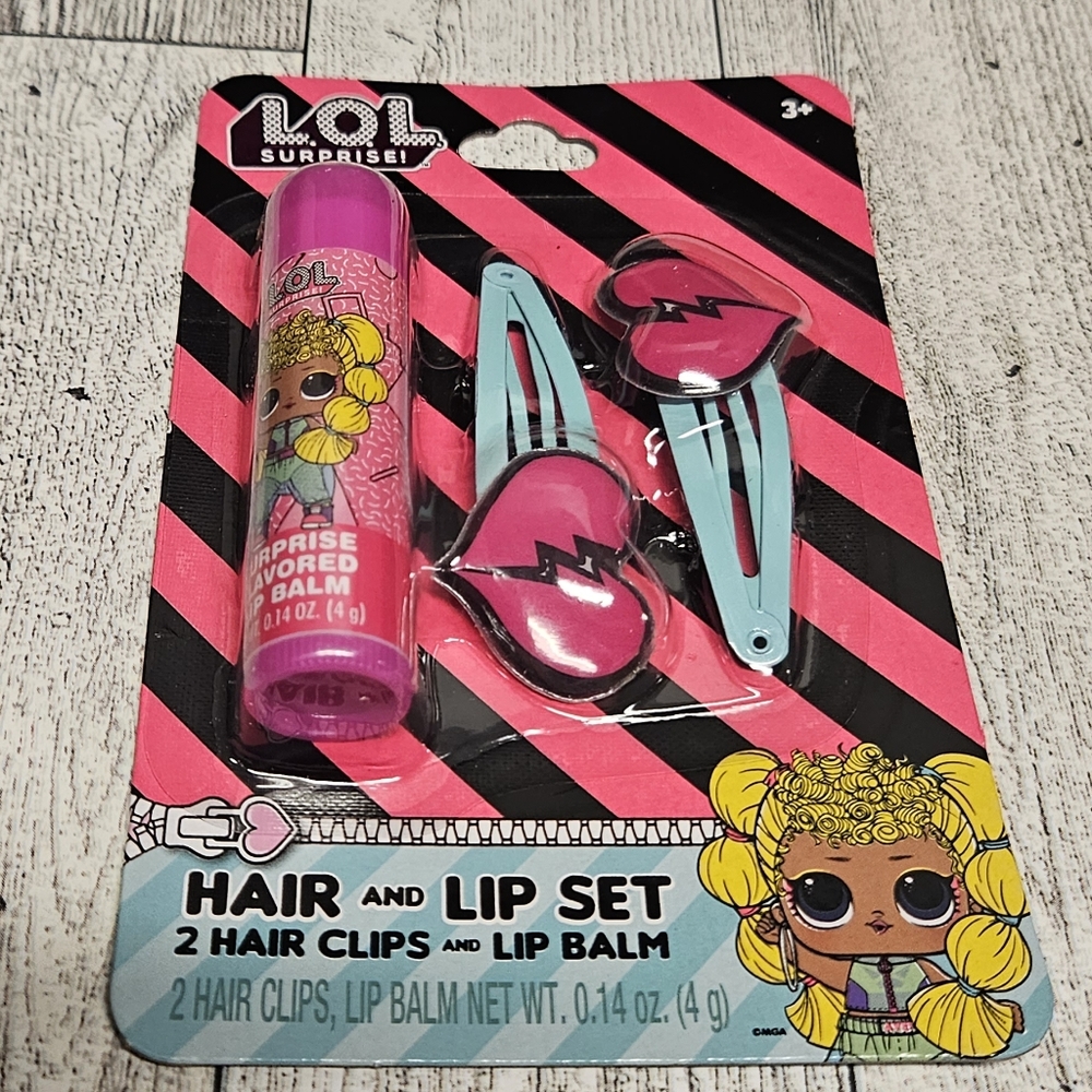 LOL Surprise | Hair & Lip Gift Set | Lip Balm | Hair Clips |Easter Basket Filler